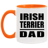 Irish Terrier Dad - 11oz Accent Mug Orange