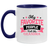My Favorite People Call Me Grandma - 11oz Accent Mug Purple