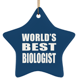 World's Best Biologist - Star Ornament