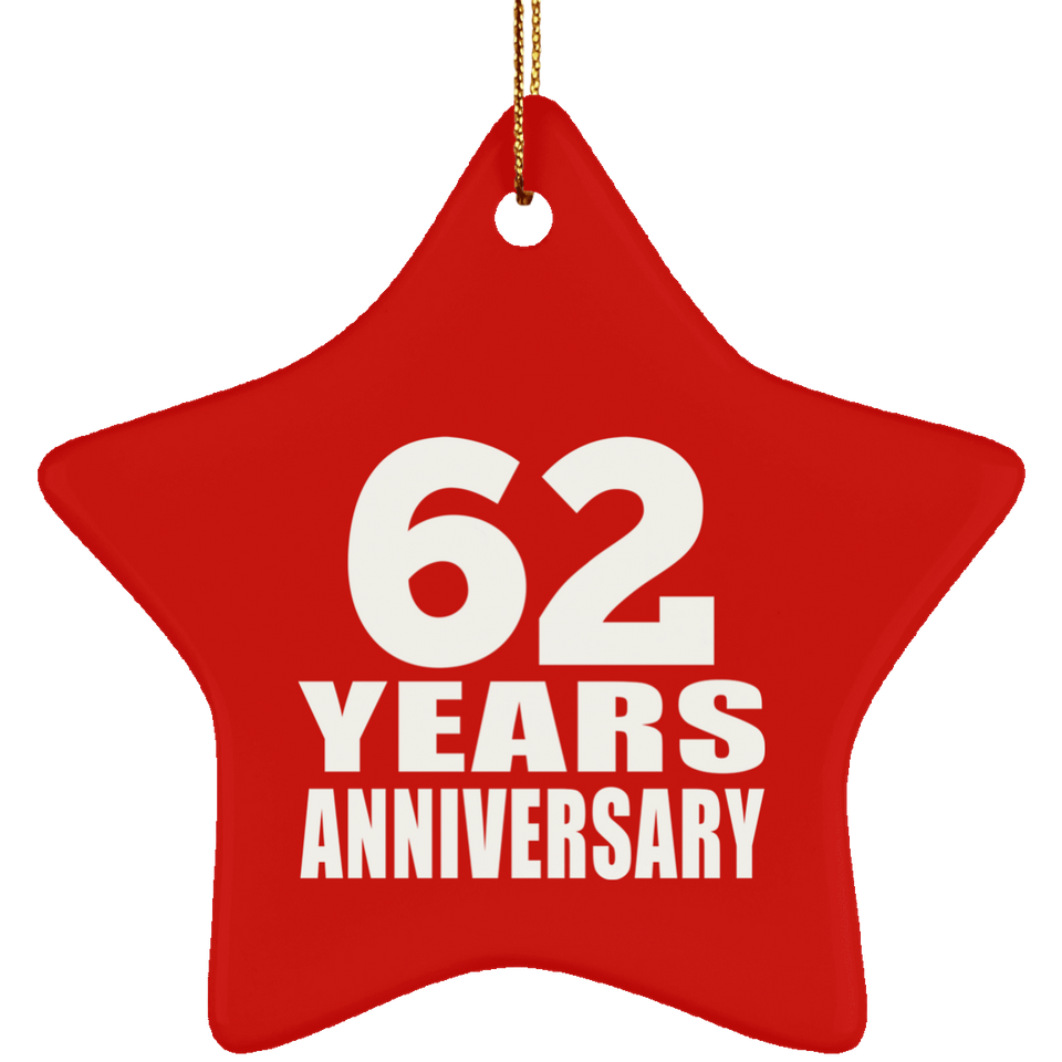 62nd Anniversary 62 Years - Star Ornament