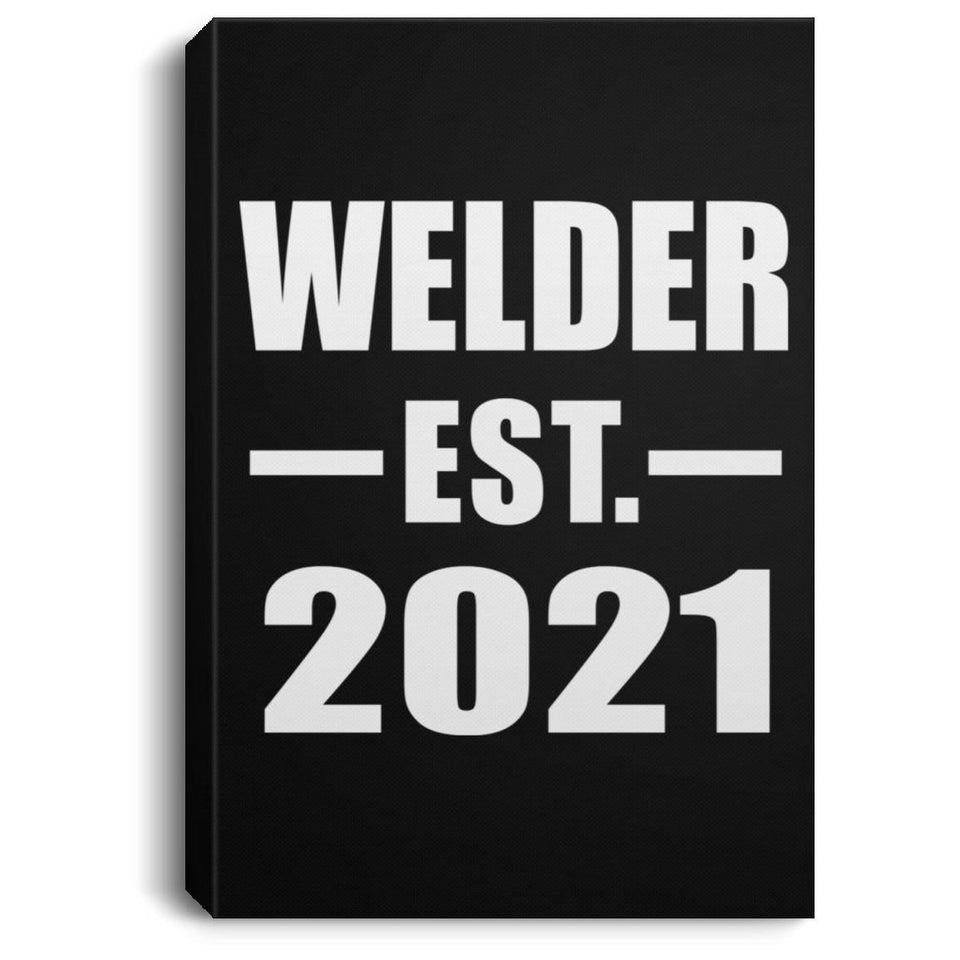 Welder Established EST. 2021 - Canvas Portrait