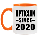 Optician Since 2020 - 11oz Accent Mug Orange