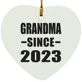Grandma Since 2023 - Heart Ornament