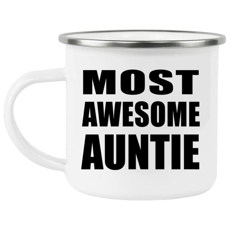 Most Awesome Auntie - 12oz Camping Mug