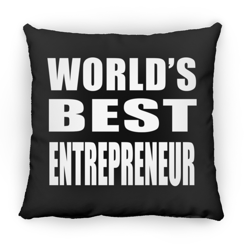 World's Best Entrepreneur - Throw Pillow Black