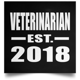 Veterinarian Established EST. 2018 - Poster Square