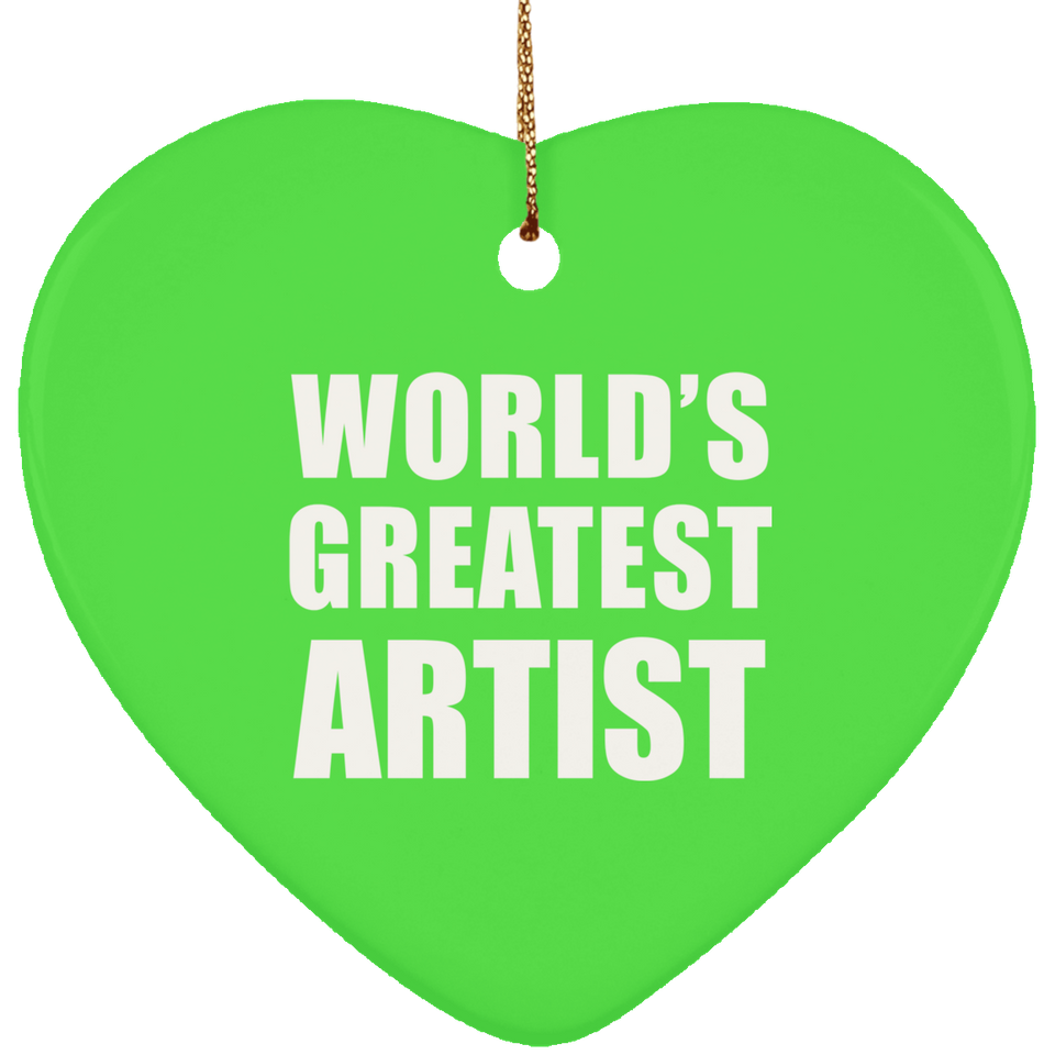 World's Greatest Artist - Heart Ornament