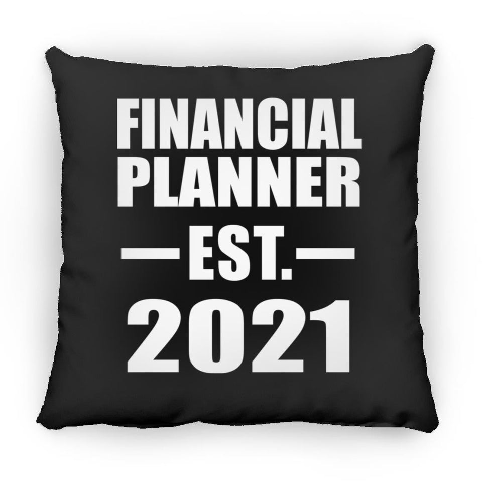 Financial Planner Established EST. 2021 - Throw Pillow Black