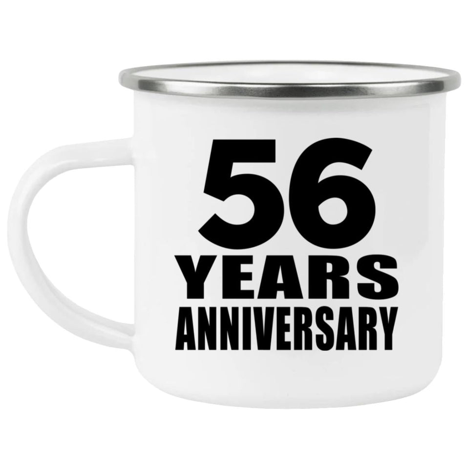 56th Anniversary 56 Years - 12oz Camping Mug