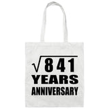 29th Anniversary Square Root of 841 Years Anniversary - Tote Bag White