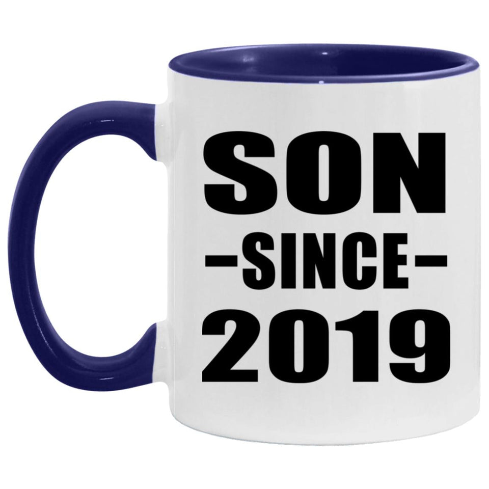 Son Since 2019 - 11oz Accent Mug Purple