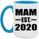 Mam Established EST. 2020 - 15oz Accent Mug Blue