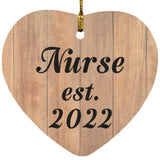 Nurse Established Est. 2022 - Heart Ornament C