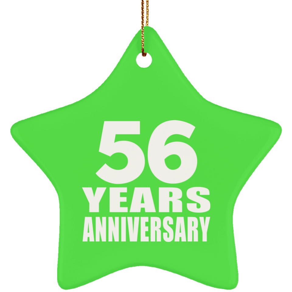 56th Anniversary 56 Years - Star Ornament