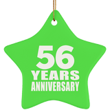 56th Anniversary 56 Years - Star Ornament