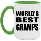 World's Best Gramps - 15oz Accent Mug Green