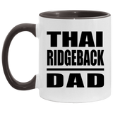Thai Ridgeback Dad - 11oz Accent Mug Black