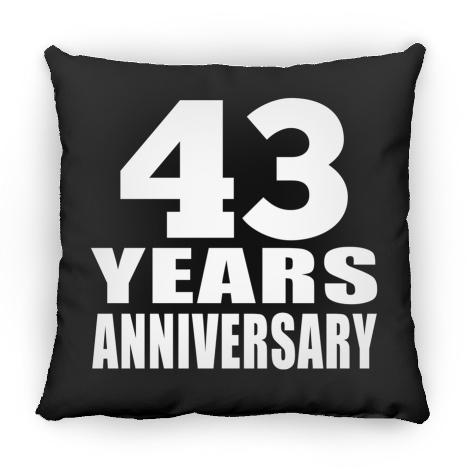 43rd Anniversary 43 Years - Throw Pillow Black
