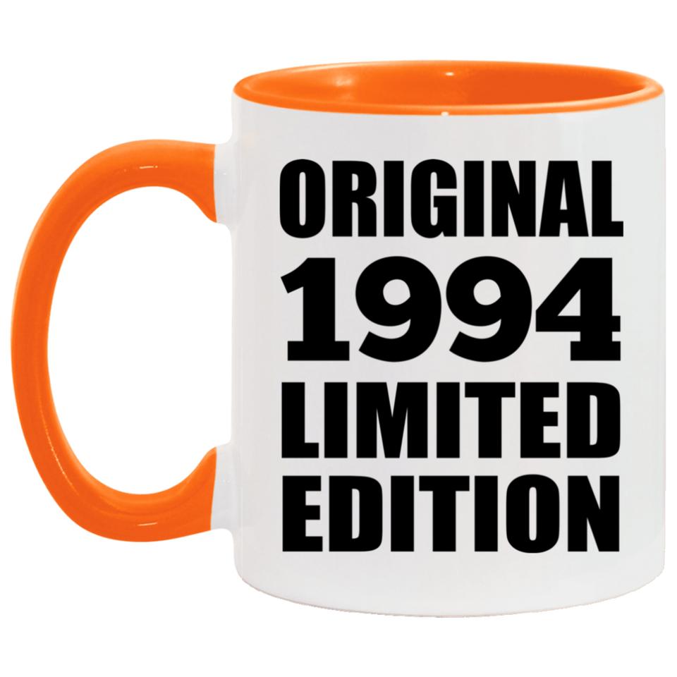 30th Birthday Original 1994 Limited Edition - 11oz Accent Mug Orange