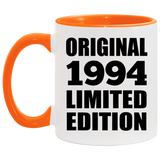 30th Birthday Original 1994 Limited Edition - 11oz Accent Mug Orange