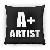 A+ Artist - Throw Pillow Black