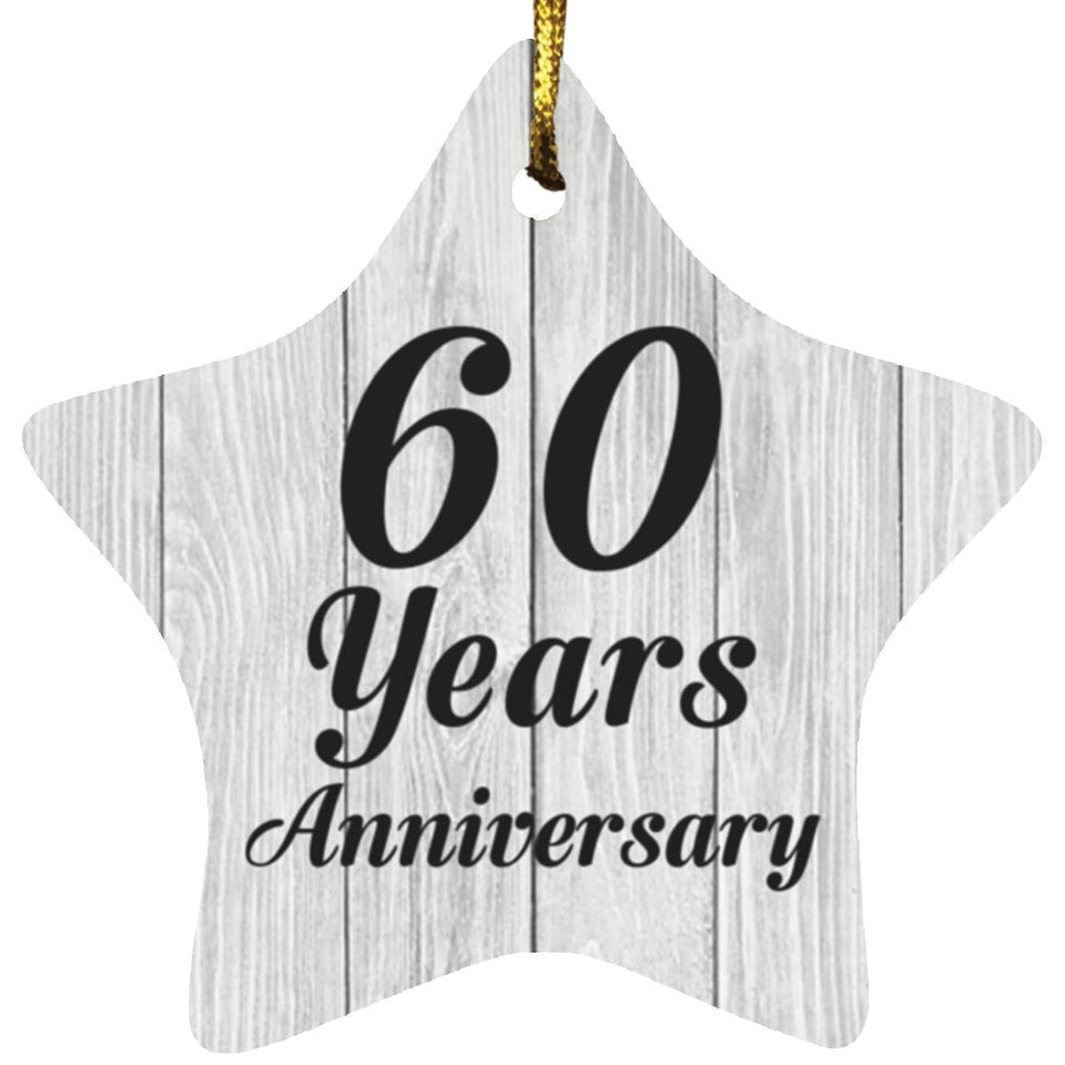 60th Anniversary 60 Years Anniversary - Star Ornament F