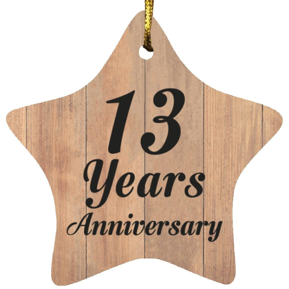 13th Anniversary 13 Years Anniversary - Star Ornament C