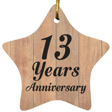 13th Anniversary 13 Years Anniversary - Star Ornament C