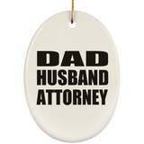 Dad Husband Attorney - Oval Ornament