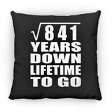 29th Anniversary Square Root of 841 Years Lifetime To Go - Throw Pillow Black