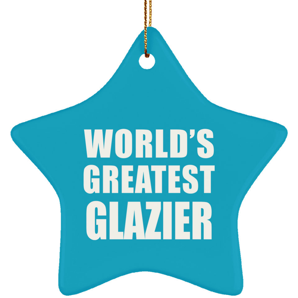 World's Greatest Glazier - Star Ornament