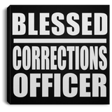 Blessed Corrections Officer - Canvas Square