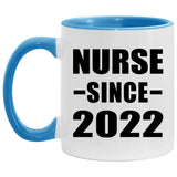 Nurse Since 2022 - 11oz Accent Mug Blue