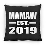 Mamaw Established EST. 2019 - Throw Pillow Black