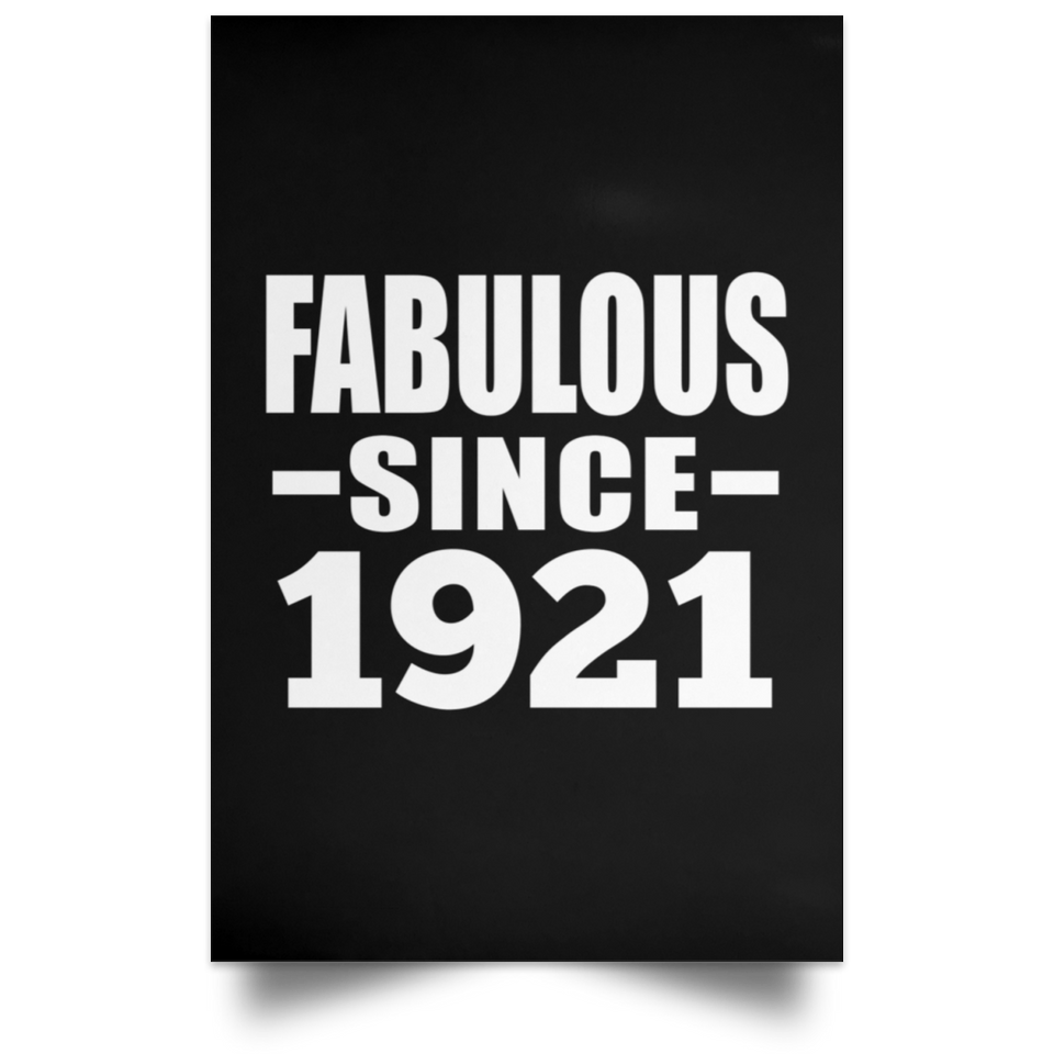 103rd Birthday Fabulous Since 1921 - Poster Portrait