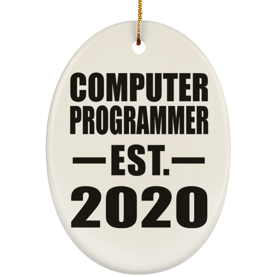 Computer Programmer Established EST. 2020 - Oval Ornament