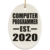 Computer Programmer Established EST. 2020 - Oval Ornament