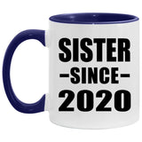 Sister Since 2020 - 11oz Accent Mug Purple