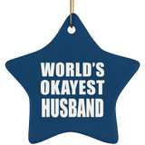 World's Okayest Husband - Star Ornament
