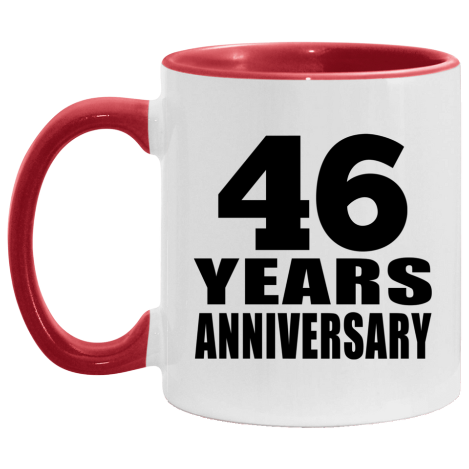 46th Anniversary 46 Years - 11oz Accent Mug Red