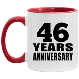 46th Anniversary 46 Years - 11oz Accent Mug Red