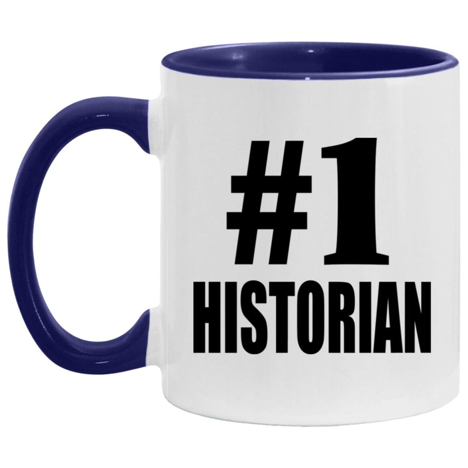 Number One #1 Historian - 11oz Accent Mug Purple