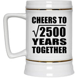 50th Anniversary Cheers To Square Root of 2500 Years Together - Beer Stein