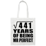 21st Anniversary Square Root of 441 Years of Mr Perfect - Tote Bag White