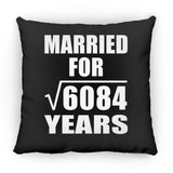 78th Anniversary Married For Square Root of 6084 Years - Throw Pillow Black