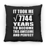 88th Birthday Took Square Root of 7744 Years To Awesome - Throw Pillow Black