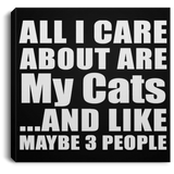 All I Care About Is My Cats - Canvas Square