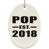 Pop Established EST. 2018 - Oval Ornament