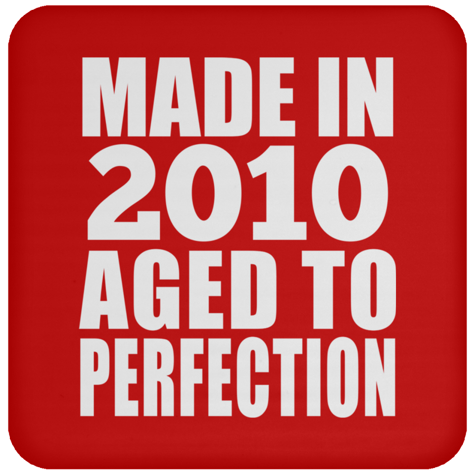 14th Birthday Made In 2010 Aged to Perfection - Drink Coaster