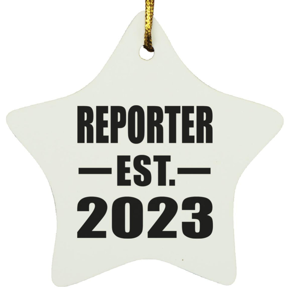 Reporter Established EST. 2023 - Star Ornament